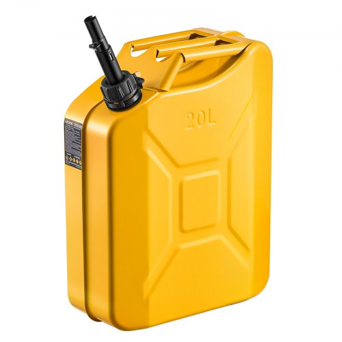 VEVOR Metallbränslebehållare, 20 L, Bränslejerrykanna med pip och komforthandtag, 6 L/min Maxflödeshastighet, Läckagesäker och korrosionsbeständig metallbensintank De flesta bilar Motorcykel ATV UTV, Gul