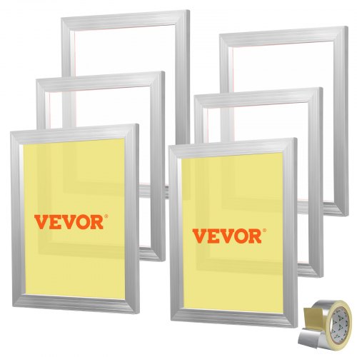 VEVOR Screen Printing Kit Silk Screen Printing Ram 16x20in 110 Count Mesh 6st