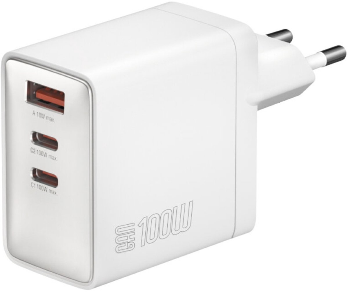 4Smarts 4smarts Netzladegerät GaN Pocket 100W 2C+1A, weiss