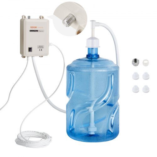 VEVOR pumpsystem för flaska vattendispenser, 5 gallon dispensersystem, automatisk elektrisk vattendispenser, enkel inloppsvattenkannapump, kompatibel användning med kaffe-/temaskin, kylskåp, ismaskin