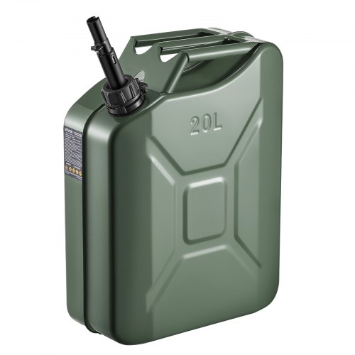 VEVOR Metallbränslebehållare, 20 L, Bränslejerrykanna med pip och komforthandtag, 6 L/min Maxflödeshastighet, Läckagesäker och korrosionsbeständig metallbensintank De flesta bilar Motorcykel ATV UTV, Grön