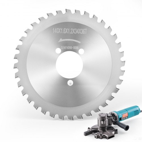 VEVOR armeringsskärblad ersätter elektrisk armeringssåg, 36 tänder höghård värmebehandlat stål med cermetspets, snabb jämn för aluminium, kopparrör, spindel 34 mm/1-11/32 tum