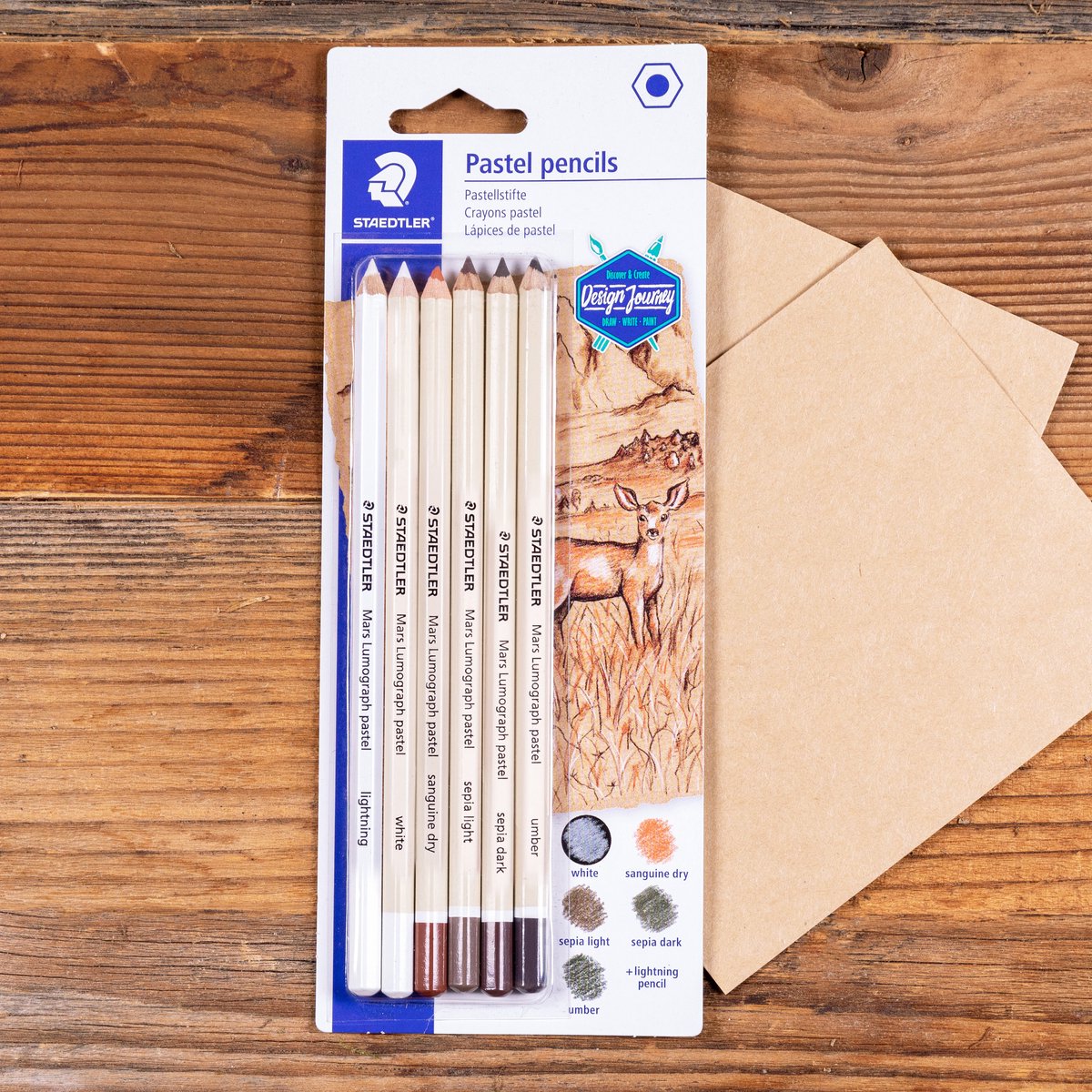 6 x Staedtler Farbstift Mars Lumograph pastel farbig sortiert VE=6 Stü
