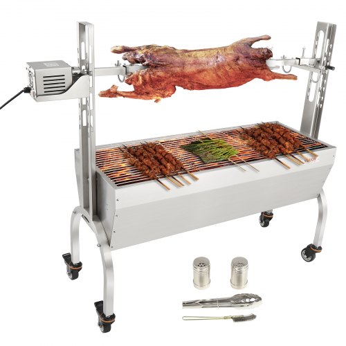 VEVOR Roaster Spit Rotisserie BBQ Grill Hel Gris Lamm Kyckling Stek 50W 90LBS