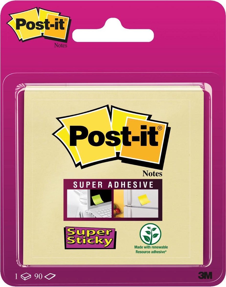 12 x Post-it Haftnotizblock - 76 x 76 mm 90 Blatt gelb.