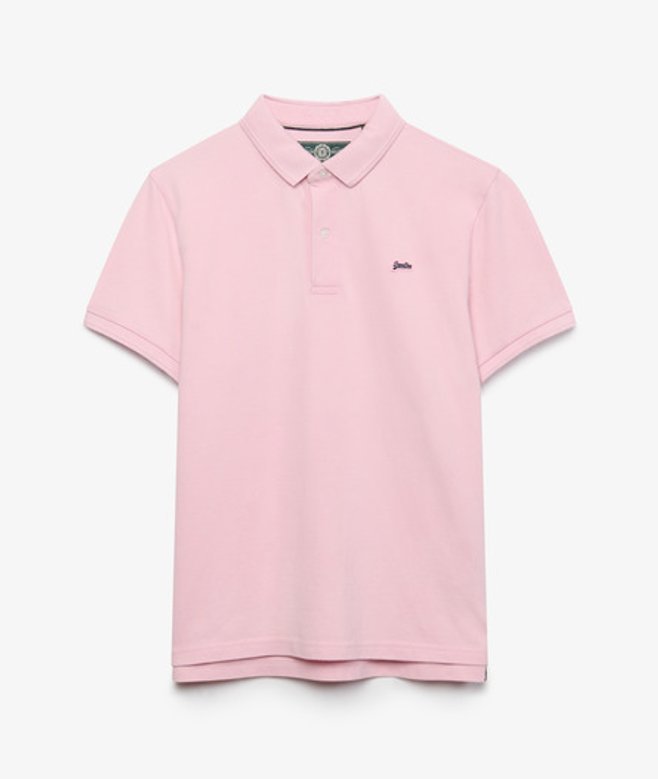 Superdry Herren Klassisches Piqué-poloshirt Pink - Größe: Xxxl