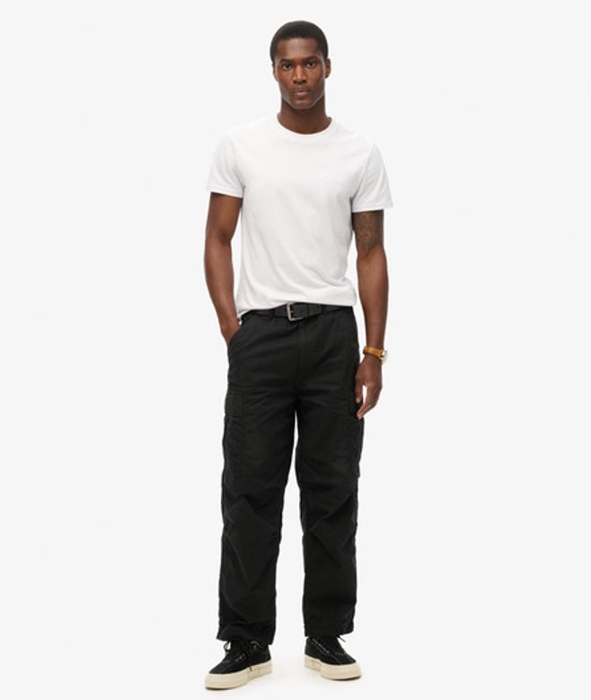 Superdry Herren Vintage Parachute Cargohose aus Bio-baumwolle Schwarz - Größe: 30/32