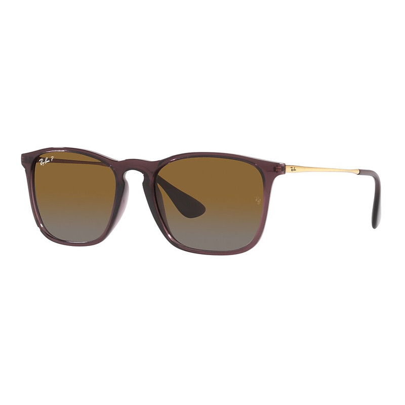Ray-ban Unisex-Sonnenbrille RB4187 6593T5 T54 Chris 145 3P Brown Grey Polarized