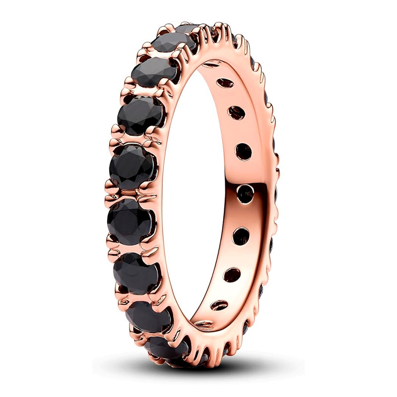 Pandora Ringe Glänzender schwarzer Fila Eternity Ring 180050C02