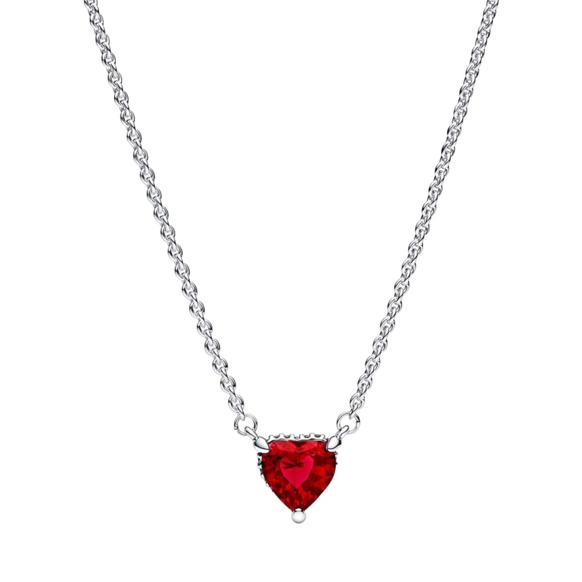 Pandora Halsketten Sparkling Halo Heart Necklace 392542C01