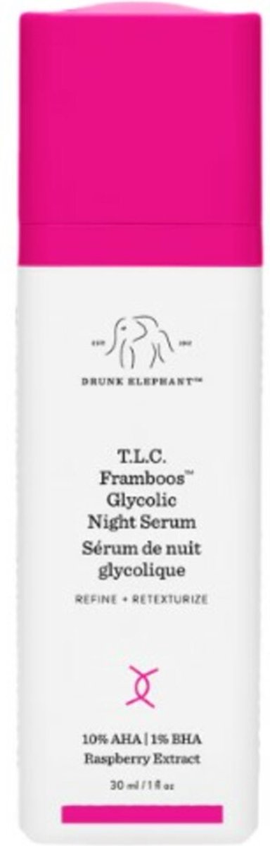 Drunk Elephant Damen Gesichtspflege TLC Framboos Glycolic Night Serum Nachtserum