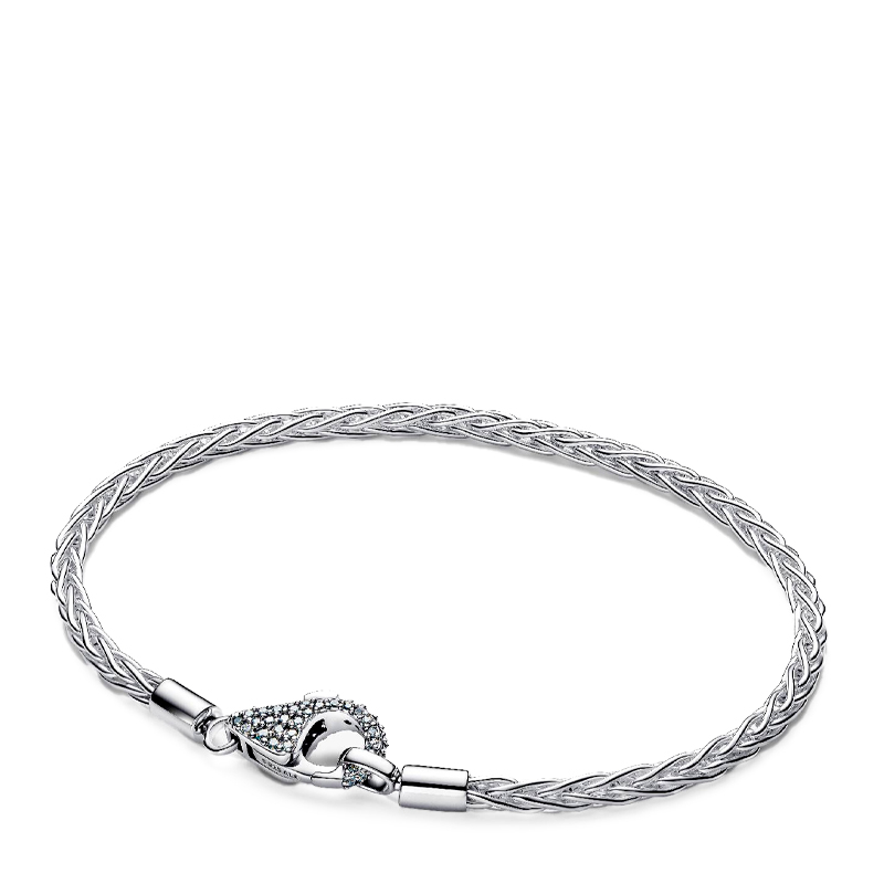 Pandora Armbänder Moments Armband Fischgrätkette mit Pavé-Verschluss 594462C01