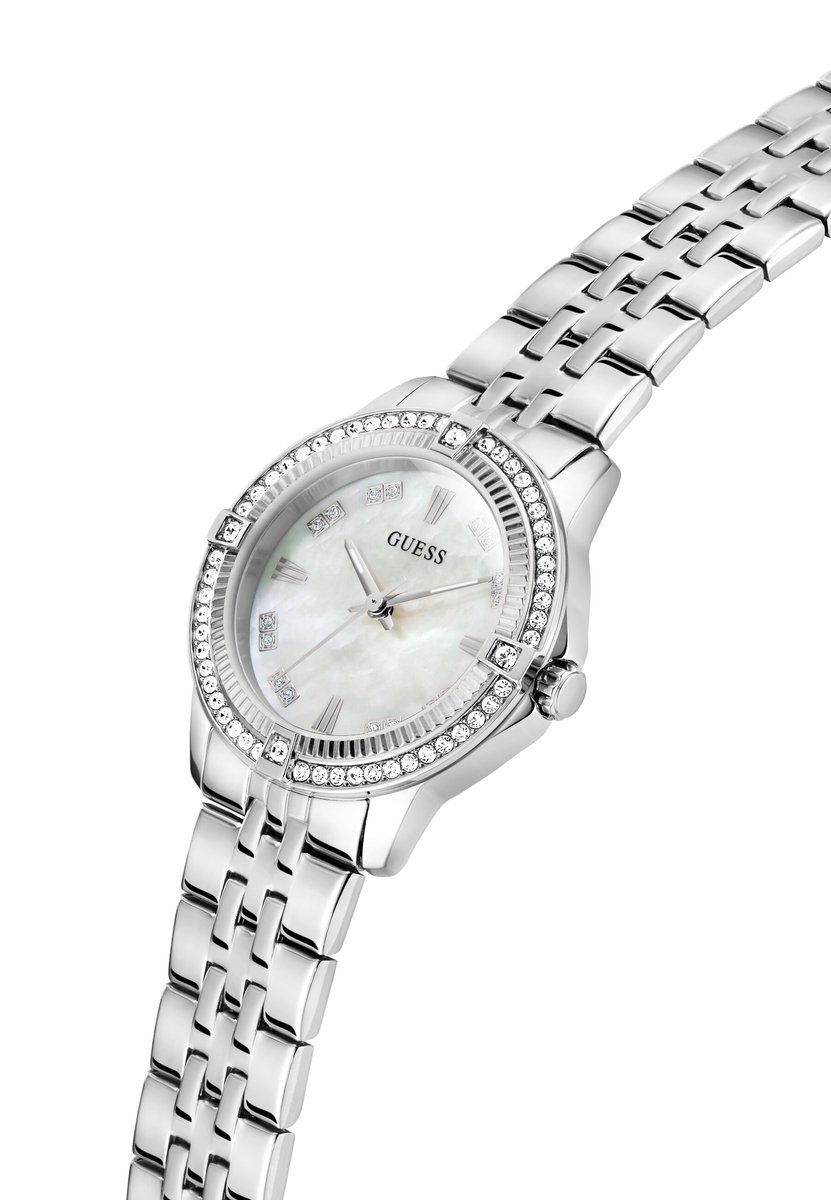 Guess Damenuhren 32 mm Edelstahl-Kristall-Analog-Uhr GW1027L1