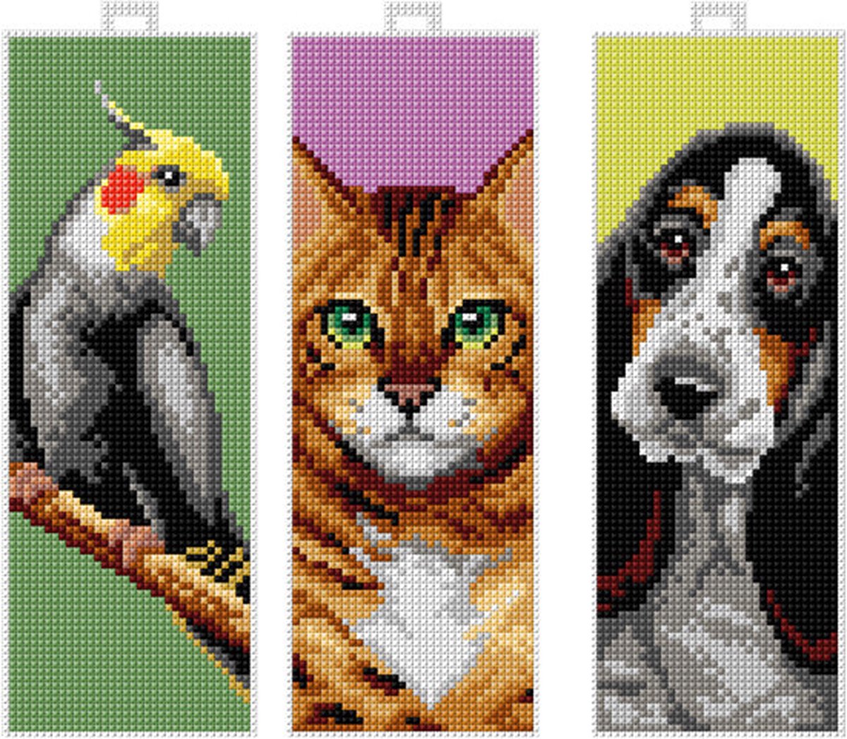 Stickpackung Lesezeichen Tiere 3-er Pack
