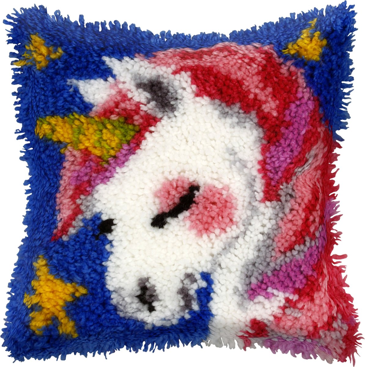 Knüpfkissen Einhorn