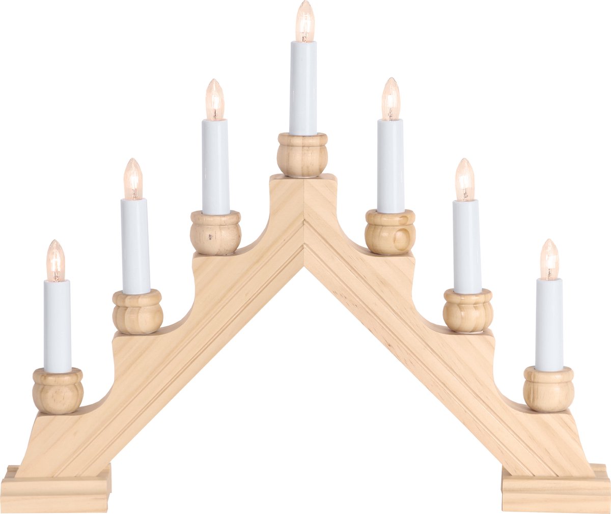 Kerzenhalter Karin aus Holz Beige