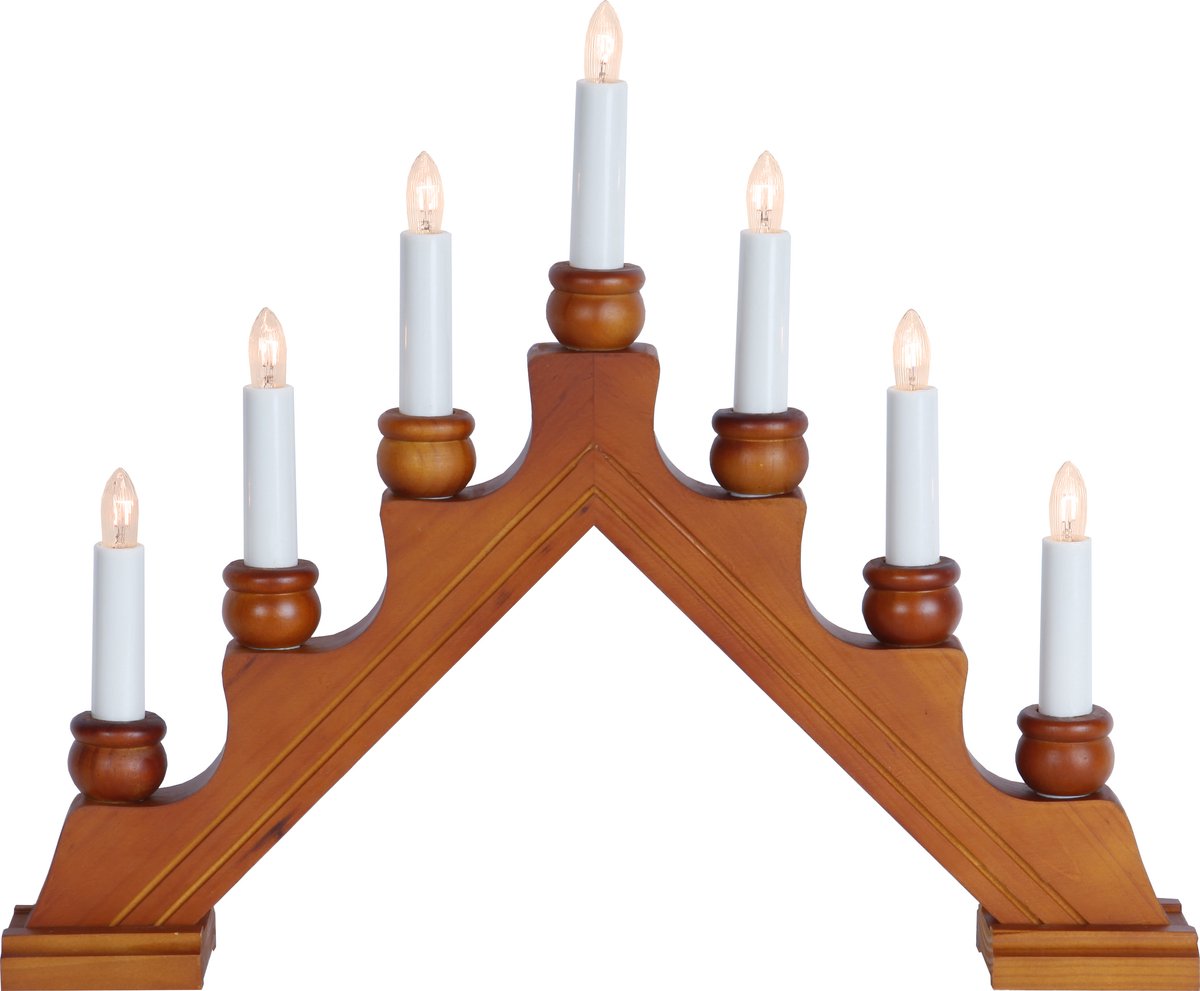 Kerzenhalter Karin aus Holz Cognac