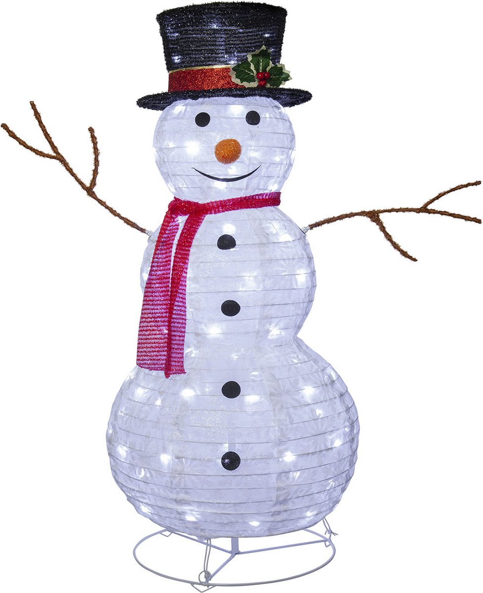 Außendekoration Tecidy Schneemann Weiß