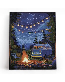 Diamond painting Feuerschein und Sternenlicht