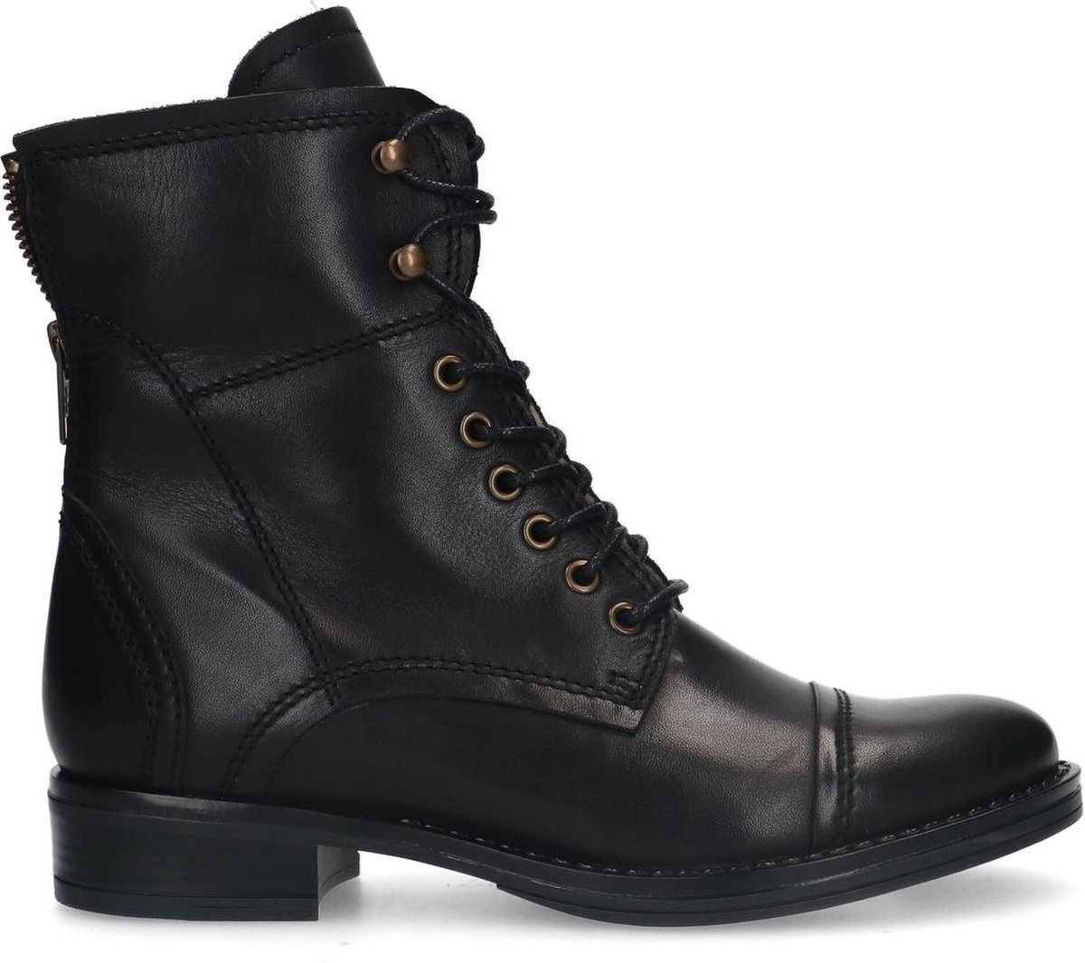 Schwarze Lederstiefel