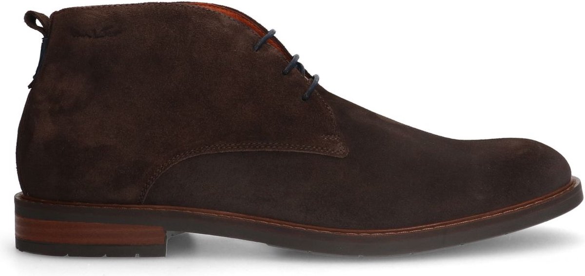Braune Schnürboots aus Veloursleder