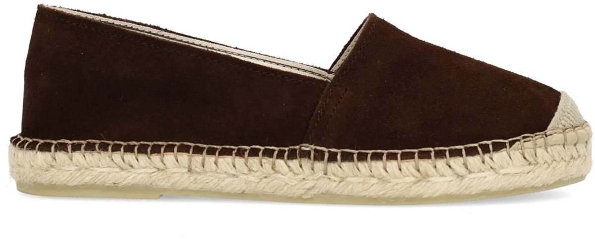 Braune Veloursleder-Espadrilles