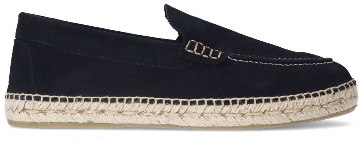 Marineblaue Espadrilles aus Veloursleder