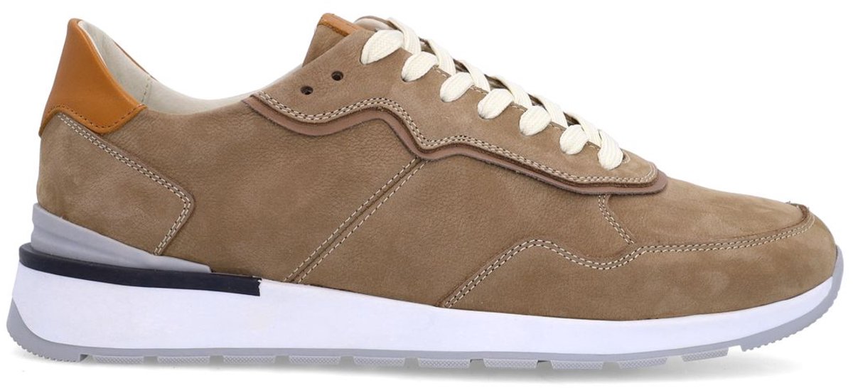 Beigefarbene Nubuk-Sneaker