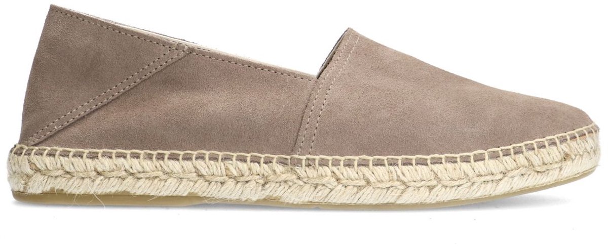 Graue Veloursleder-Espadrilles