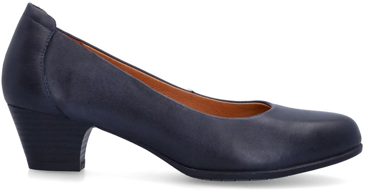 Marineblaue Lederpumps