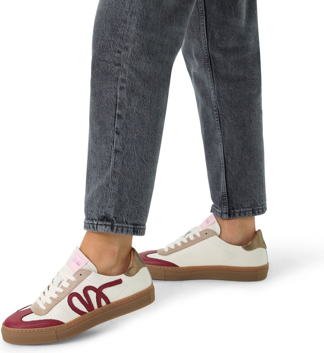 Roséfarbene Ledersneaker Pink Ribbon