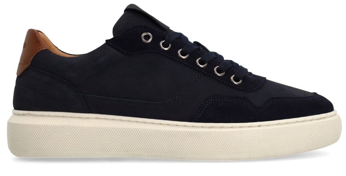 Marineblaue Nubuk-Sneaker