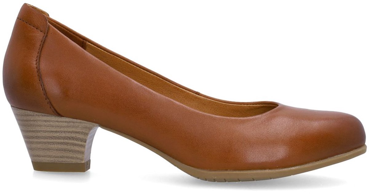 Cognacfarbene Lederpumps
