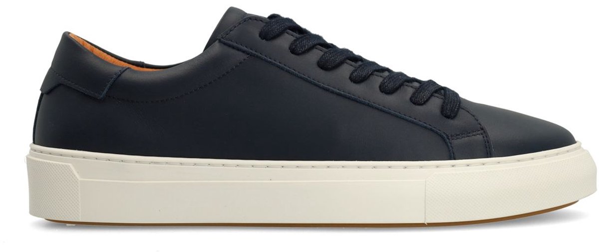 Marineblaue Ledersneaker