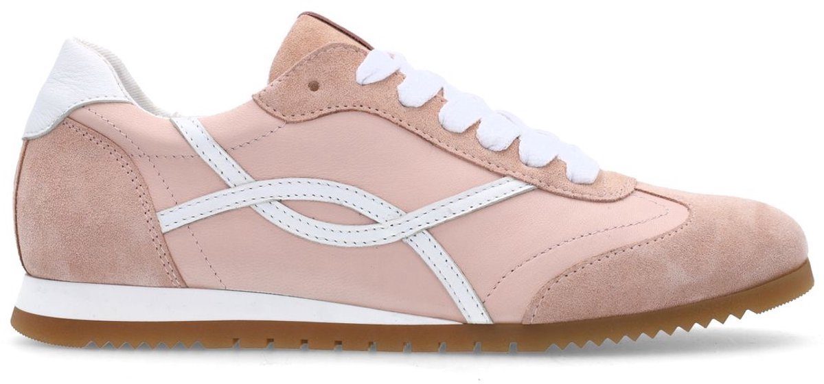 Roséfarbene Ledersneaker