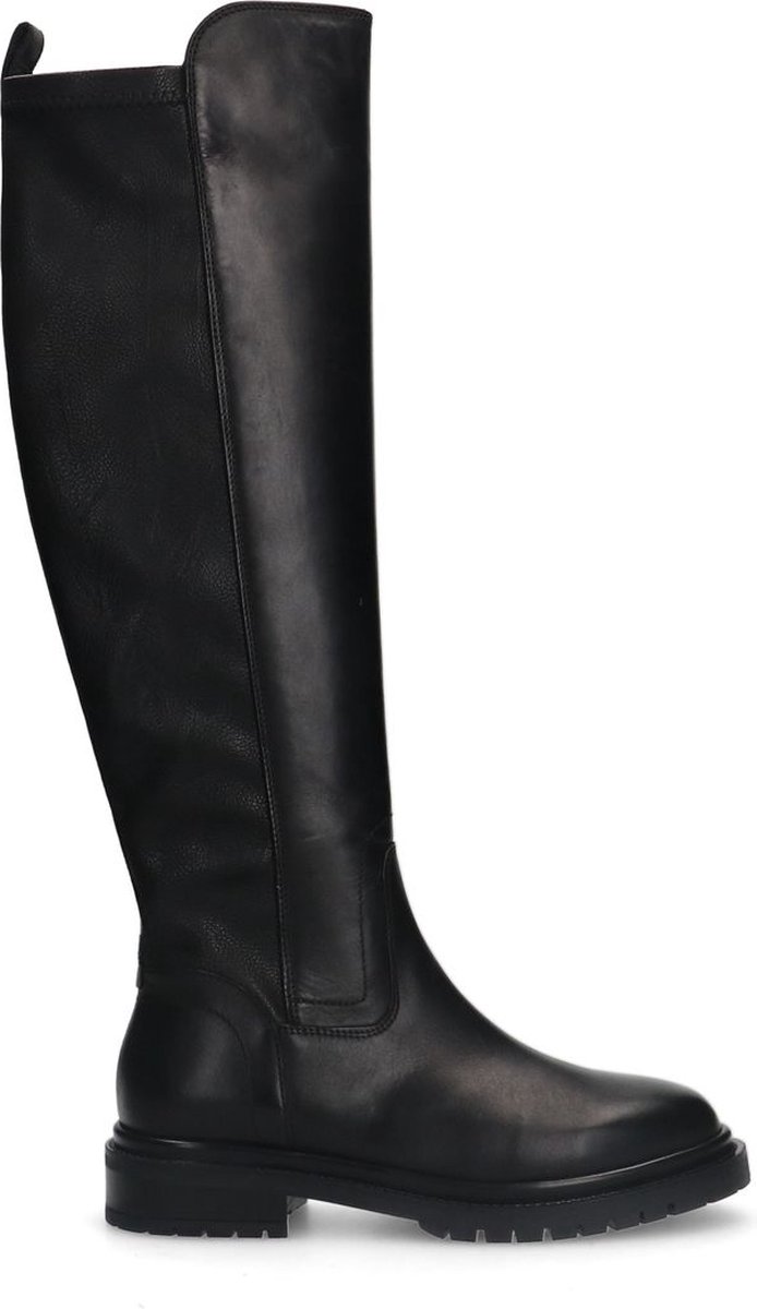 Schwarze Lederstiefel