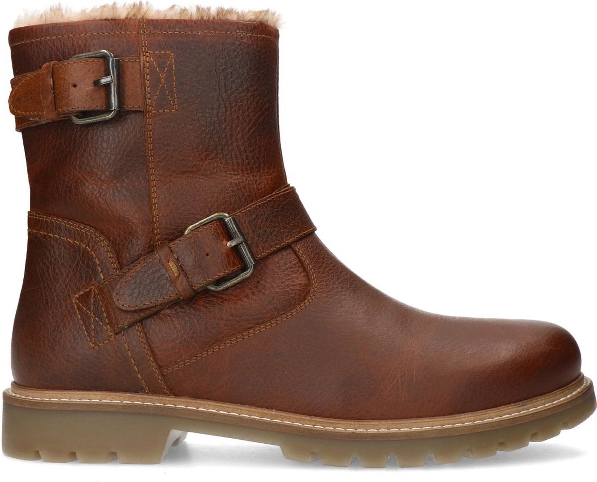 Cognacfarbene Lederboots