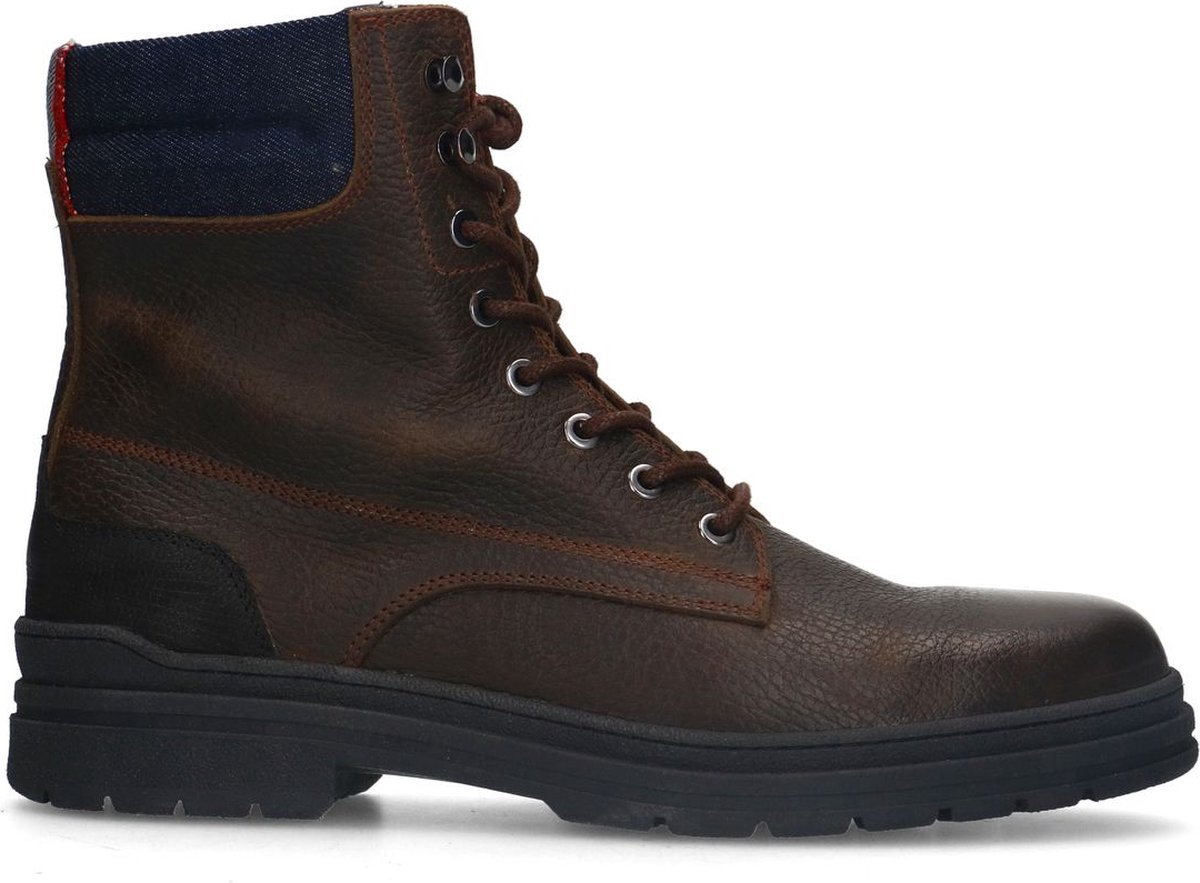 Dunkelbraune Lederschnürboots