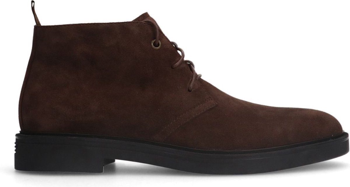 Braune Schnürboots aus Veloursleder