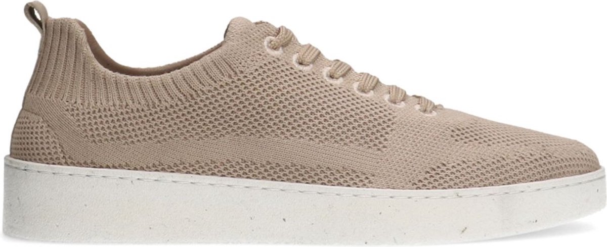 Beigefarbene Sneaker aus Knit Fabric