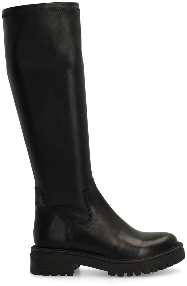 Schwarze Lederstiefel