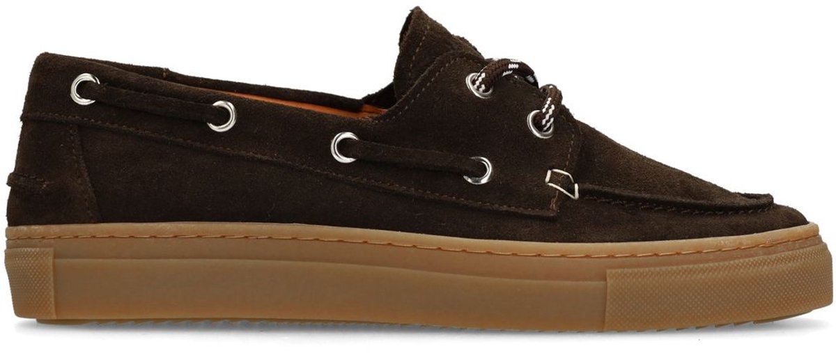 Braune Bootsschuhe aus Veloursleder