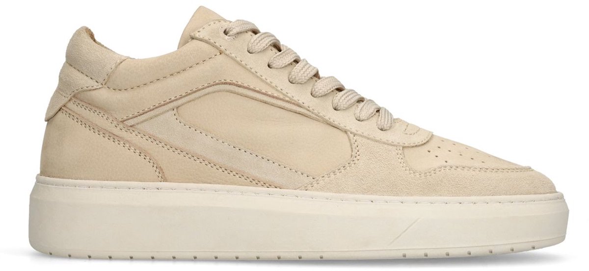 Beigefarbene Ledersneaker