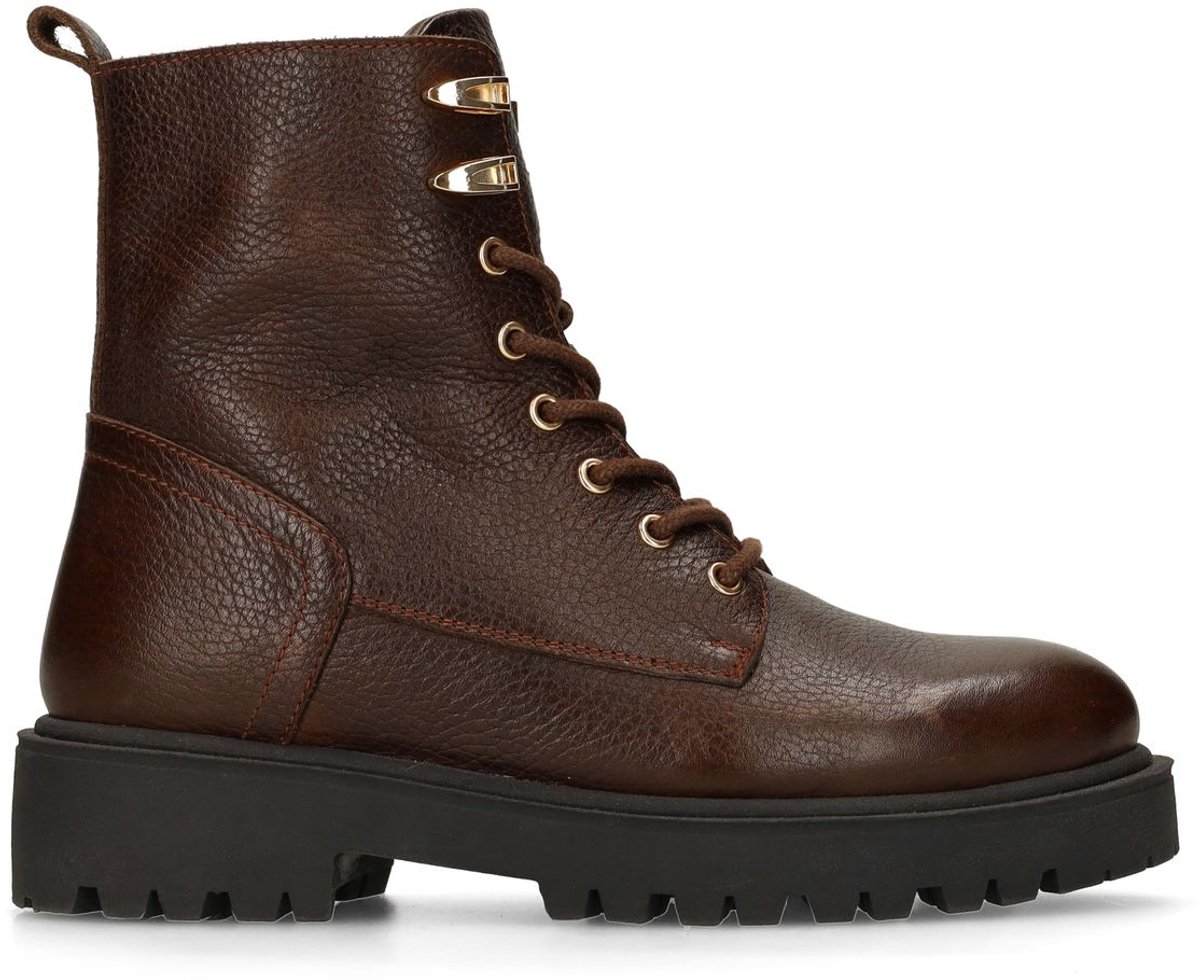 Braune Lederschnürboots