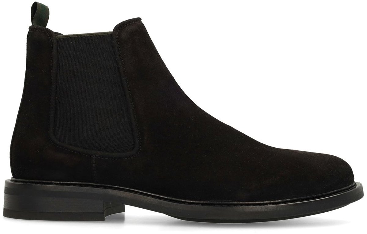 Schwarze Chelsea Boots aus Veloursleder