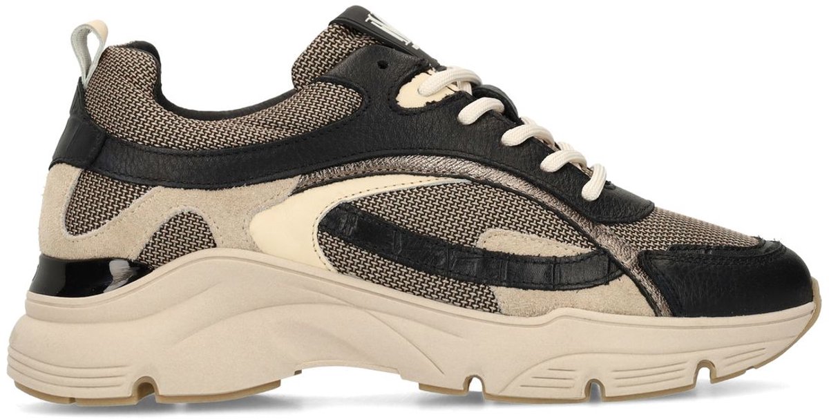 Schwarze Ledersneaker