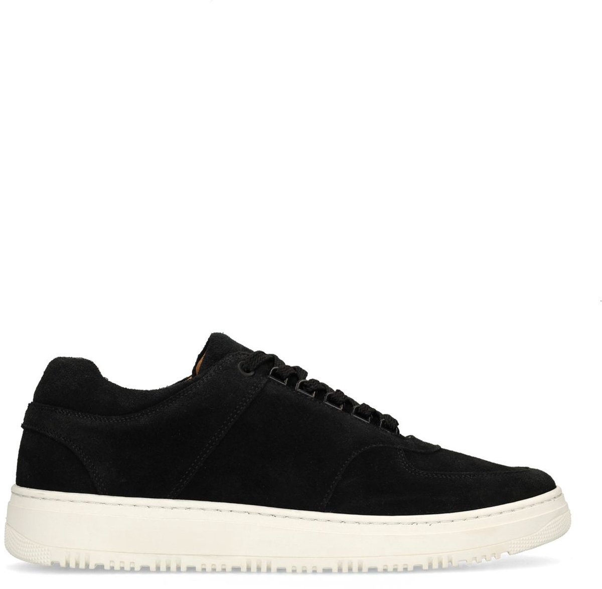 Schwarze Veloursleder-Sneaker