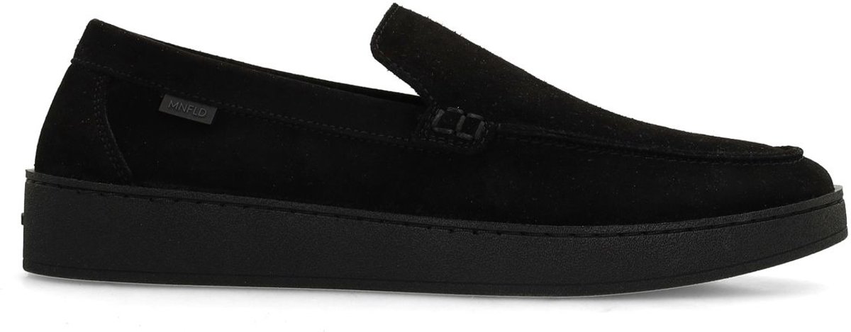 Schwarze Veloursleder-Loafer