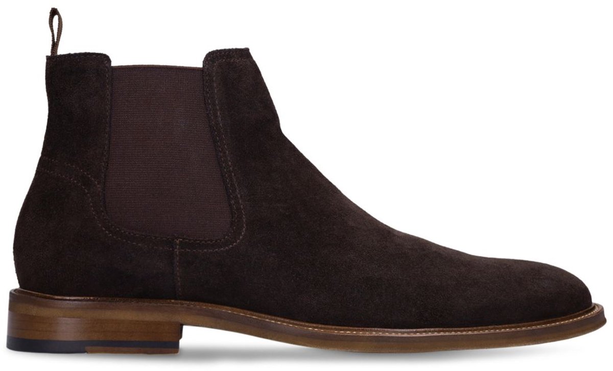Braune Chelsea Boots aus Veloursleder