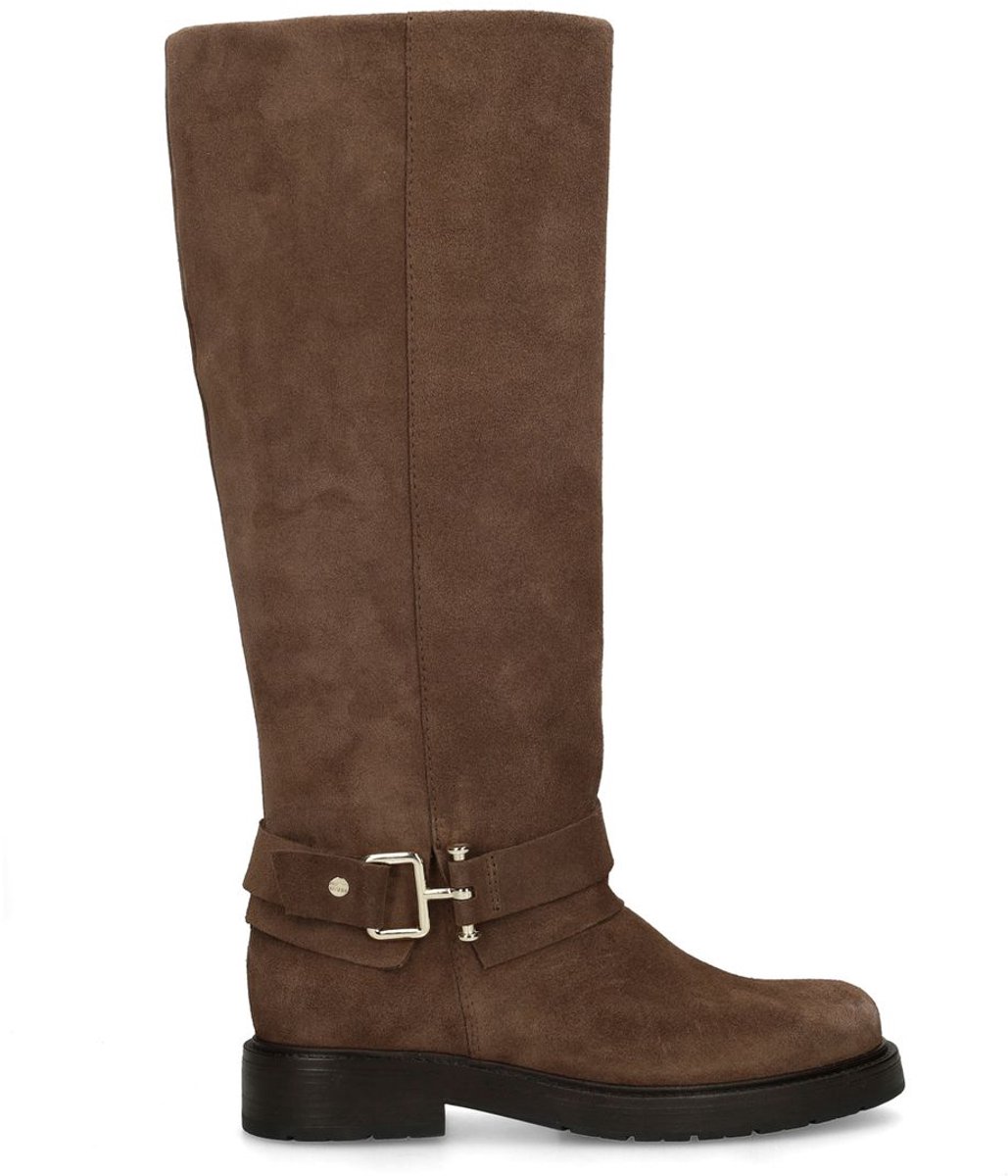 Braune Veloursleder-Stiefel